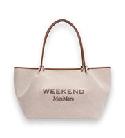 weekend max mara para mujer 2625516115650 bolso wkagetto beige cuero osfa marron casual algodon
