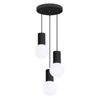 lampara colgante mido negro 3 luces