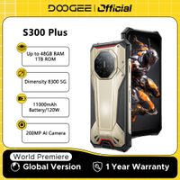 telefono resistente doogee s300 plus 5g dimensity 8300 12gb 1tb 11000mah 120w pantalla de 678 camara de 200mp android 16 smartphone nfc
