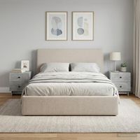 mesita de noche 2 uds - dormitorio - madera de ingenieria - gris hormigon 43x345x475cm