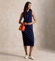 polo ralph lauren para mujer 211968292002 vestido polo de algodon elastico marino m casual sin mangas  tirantes