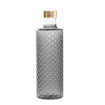 Botella en vidrio de borosilicato gris zafferano