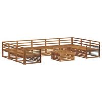 conjunto de sofas de exterior 10 uds natural vidaxl