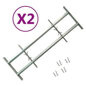 Rejas De Seguridad De Ventana Ajustables 2 Uds 700-1050 Mm Vidaxl