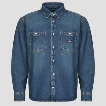 Dickies Camisa manga larga MECHANIC DENIM SHIRT LS KHAKI TINTED BLUE para hombre