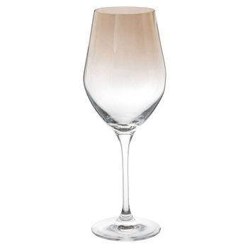 Copa de vidrio con degradado transparente y ámbar brillante