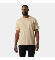 helly hansen para hombre 54599 camiseta core graphic t 20 beige s casual algodon manga corta