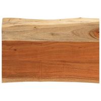 tablero de mesa rectangular borde natural acacia 70x40x38 cm vidaxl
