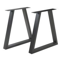 juego de 2 patas de mesa lyngby acero 72x5570cm - negro encasa