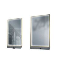 espejo rectangular led antivaho mod ability 80x120 negro 6500k fria