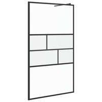 pared de ducha walk-in negro 115 x 195 x 05 cm vidaxl