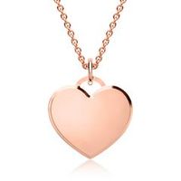 colgante de plata en forma de corazon con cadena de oro rosa
