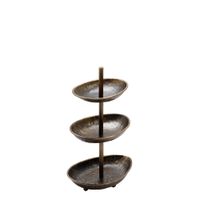 frutero de varios niveles de laton marron h30