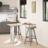 patas de mesa de bar forma t2 uds  patas para mesa acero blanco 50x35x91-92cm