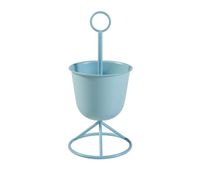 soporte para plantas alphen con macetero metal 48xo23cm - azul claro encasa