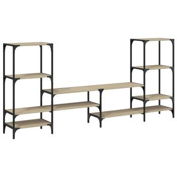 Mueble De Tv Madera De Ingeniería Roble Sonoma 206,5x28,5x95 Cm Vidaxl
