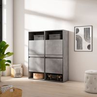 zapatero efecto madera cemento 120x35x145cm