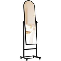 espejo de pie evoir madera negro 39x39x151 cm clp
