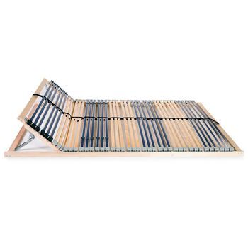Cama Doble | Cama Para Adultos | Somier De Láminas Con 42 Listones 7 Regiones 120x200 Cm