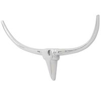 cabeza de toro de aluminio decorativa para pared 96 cm plateada vidaxl