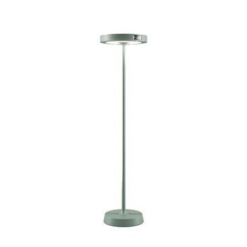 Barbell Solar Rf - Lámpara De Pie Led Solar Recargable De 65 W - Lámpara De Pie Para Exterior, 3 Alturas 156-113-70 Cm, Color Salvia