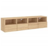 muebles de tv de pared 2 uds madera roble sonoma 60x30x30 cm vidaxl