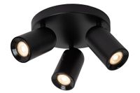 foco de techo de metal 3xgu10 mr16 negro