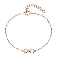 pulsera infinita de plata 925 chapada en oro rosa