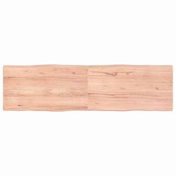 Tablero Mesa Madera Tratada Borde Natural Marrón 180x50x(2-4)cm Vidaxl