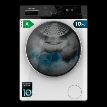 Cecotec Lavadora 10Kg Carga Frontal Bolero DressCode 10610 Inverter A. 1400 RPM, Steam Max, Motor Inverter Plus, 15 Programas