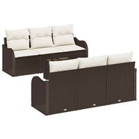 conjunto de sofa de jardin marron 55 x 55 x 37 cm vidaxl