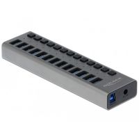 hub delock 13 puertos usb 32 gen 1 5 gbps con interruptores individuales
