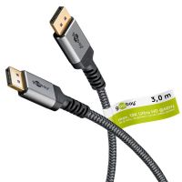 cable displayport goobay 75686 3 m ultra ancho de banda 16k chapado oro