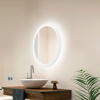 espejo iluminado bano led 15w 4200k o60cm interruptor tactil dimable 40000h