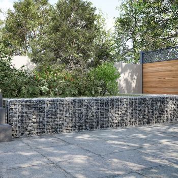 Cesta De Gaviones | Gavión Para Piedras | Gavión Decorativo Con Cubierta Hierro Galvanizado 300x50x50 Cm Cfw771698