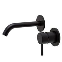 kibath grifo empotrado de lavabo monomando zuni acabado negro mate fabricado en laton