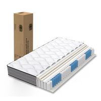 colchon - mueble de dormitorio - espuma y muelles - blanco y gris 200x180x20cm