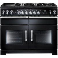 rangemaster excel 110 dual fuel range cooker - black black