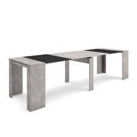 mesa consola extensible mesa comedor plegable 300 para 14 comensales comedor y cocina estilo moderno cemento