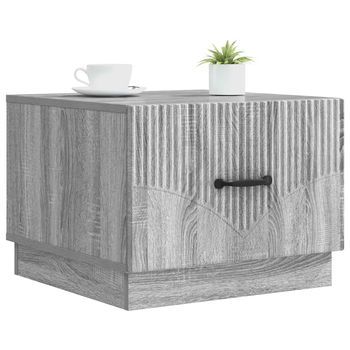 Mesa De Café - Mesa De Centro - Mesa Baja Gris Sonoma 49 X 50 X 37 Cm Madera De Ingeniería