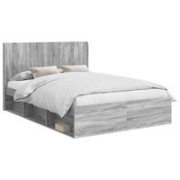 estructura de cama con almacenamiento y cabecero 3 uds vidaxl
