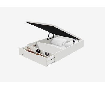 Canapé de madera blanco flex con zapatero 150x200cm