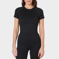 sweaty betty all day active cropped stretch-jersey t-shirt - s