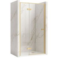 puertas de ducha rea atlas brush gold 100 left