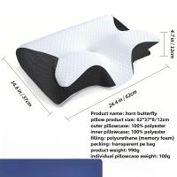 almohada de cuello con memoria para dormir de mariposa comoda almohada para dormir de espuma viscoelastica de rebote lento almohada para cama de masaje de cuello ortopedico cervical