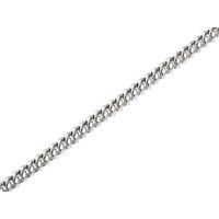 silver 35mm wide curb chain - 24in - f9458