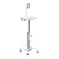 kimex carro para equipos medicos con soporte para tablets 79-11 altura ajustable 80-120 cm