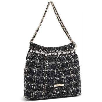 Nicole Lee Bandolera BOLSO DE HOMBRO ESTILO TWEED (NEGRO) para mujer