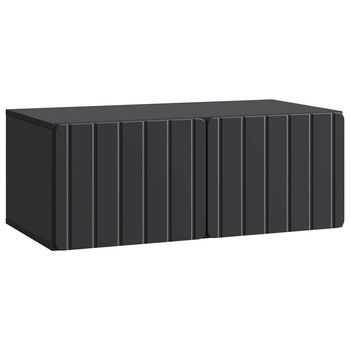 Mueble De Tv De Pared 78,5 X 41 X 30 Cm Negro Vidaxl