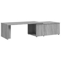 mesa de centro de madera contrachapada gris sonoma 150x50x35 cm vidaxl